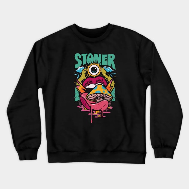 Stoner art Crewneck Sweatshirt by REBRID